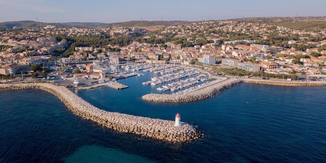 Sea, Sweet & Sun - Vue Sur Mer - T3 - Plage Commerce Et Port A Pieds Sausset-les-Pins Bagian luar foto
